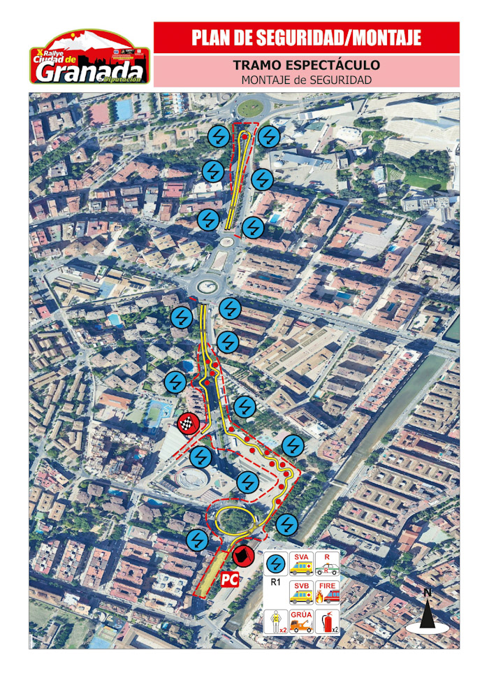 Recorrido del tramo urbano (RALLY CIUDAD DE GRANADA)