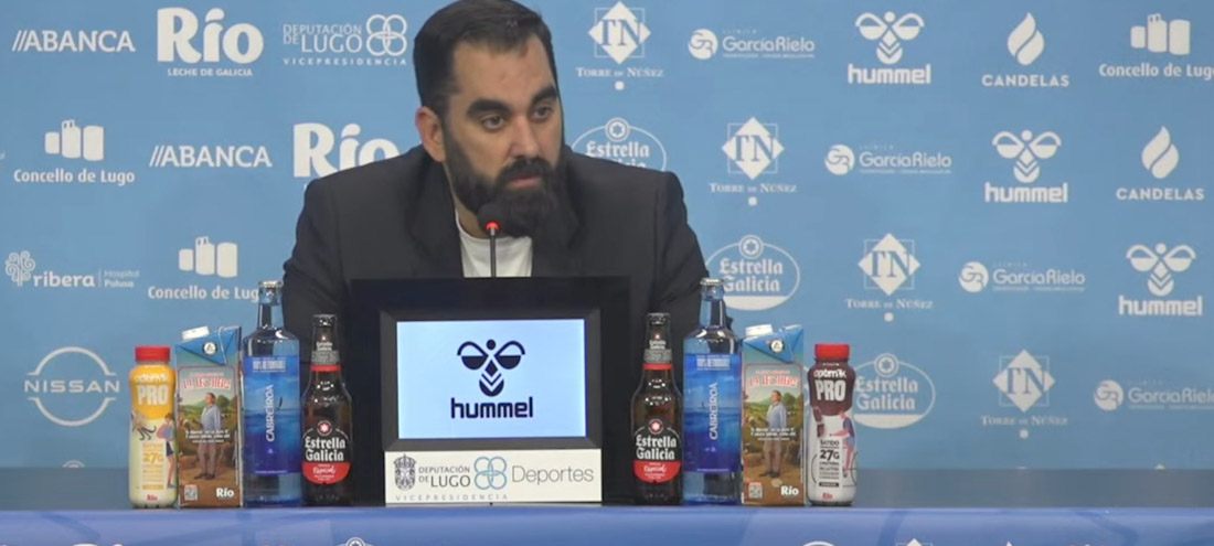 Ramón Díaz en la rueda de prensa post partido (RIO BREOGÁN)