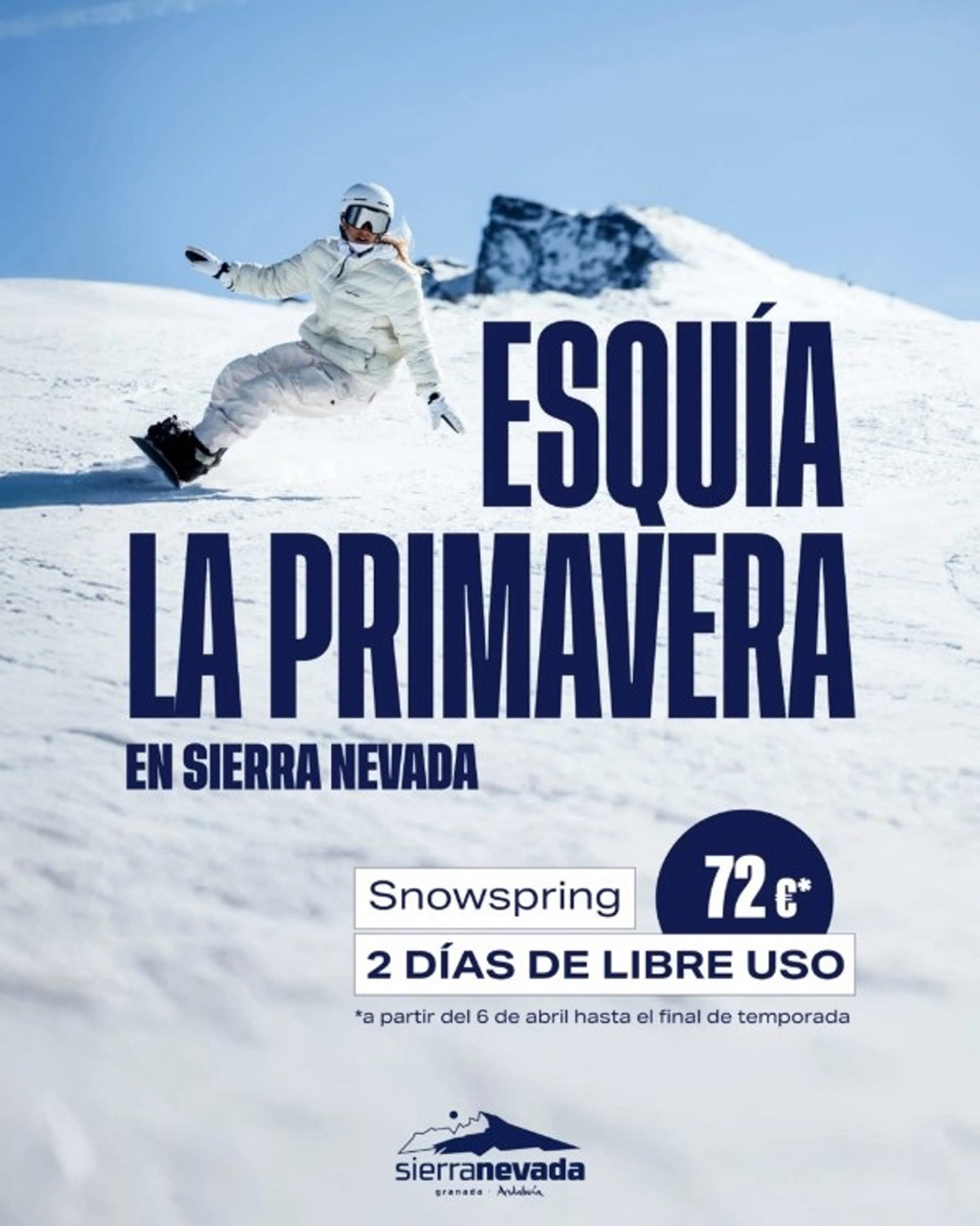 Cartel del forfait de primavera en Sierra Nevada (CETURSA SIERRA NEVADA)