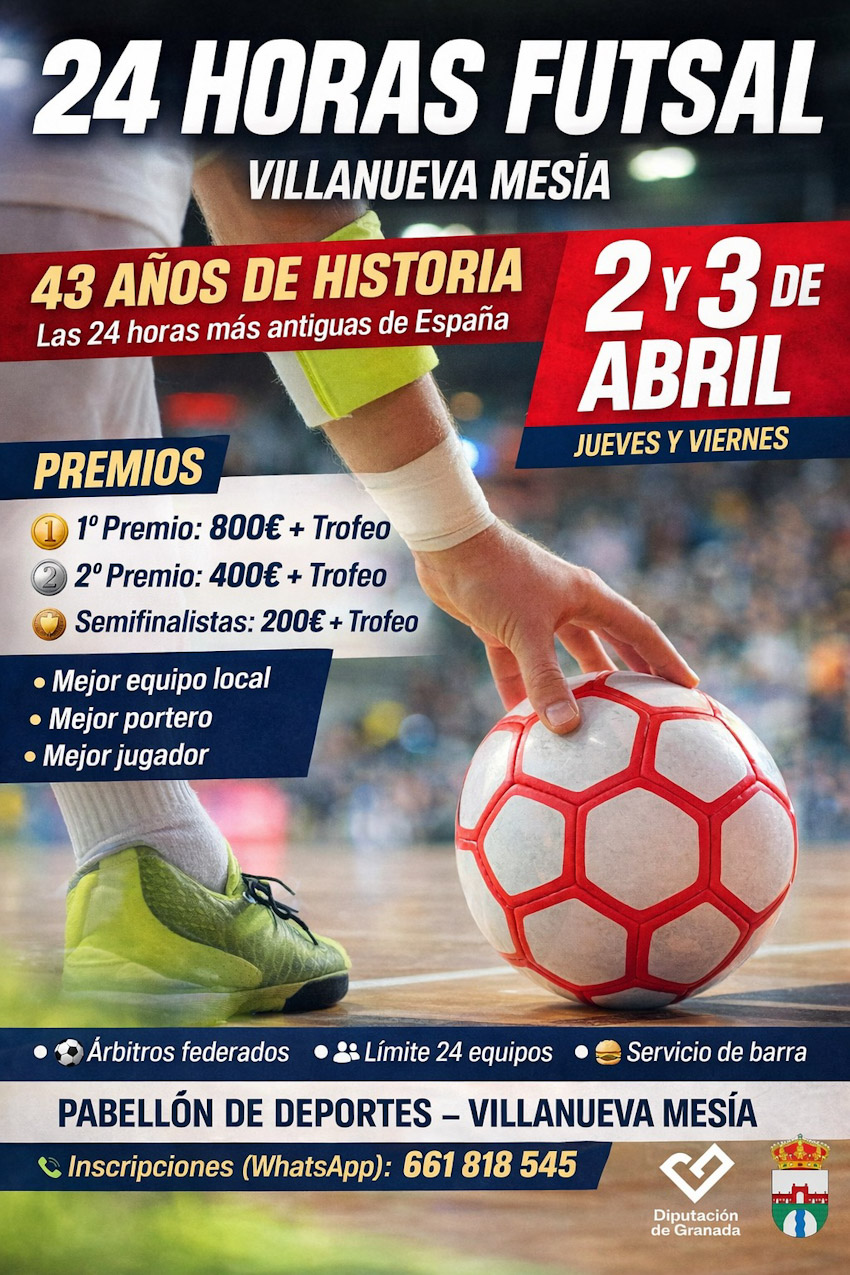 24 horas de fútbol sala en Villanueva Mesía 
