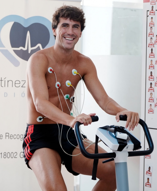 Manu Lama durante el reconocimiento médico en la Ciudad Deportiva (GCF)