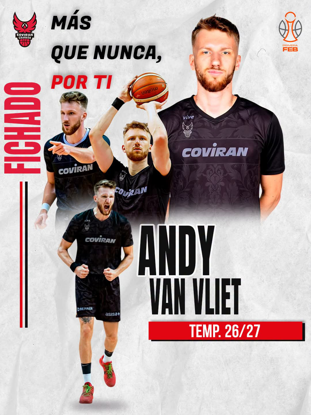 El Covirán completa sin plantilla con Andy Van de Vliet (COVIRÁN GRANADA)