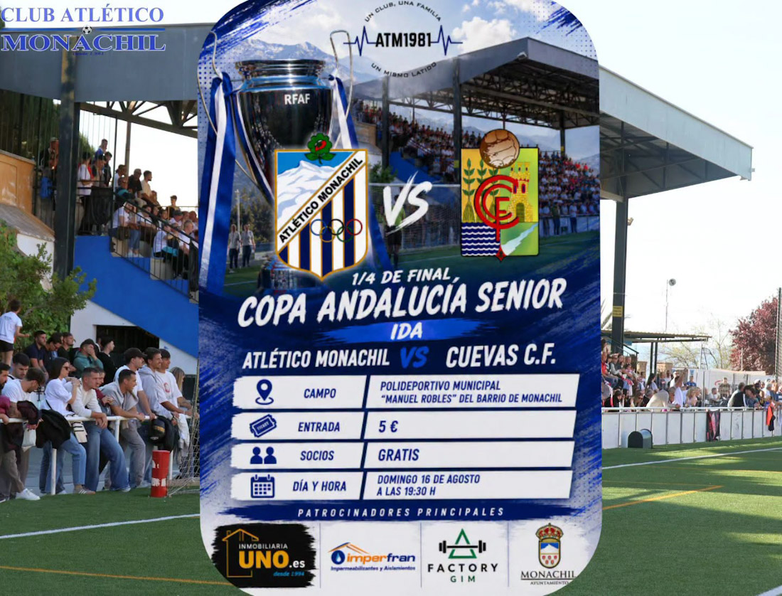 Cartel promocional del encuentro copero (ATLÉTICO MONACHIL)