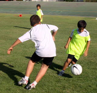 Alumnos del Campus en el entreno de esta tarde (GRJ)