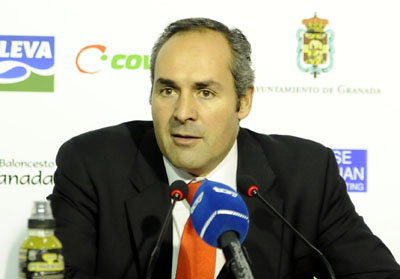 Curro Segura durante la rueda de prensa previa al encuentro