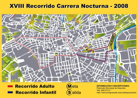 Recorrido de la prueba que se celebrará este viernes en Granada (GRJ) Recorrido de la prueba que se celebrará este viernes en Granada (GRJ)