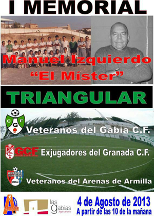 Cartel del triangular homenaje a Manuel Izquierdo 