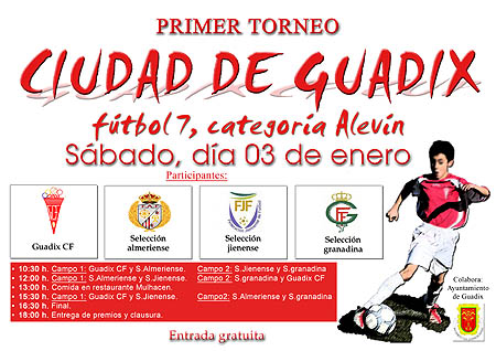 Cartel oficial del I Torneo Guadix CF Cup que se disputa este sábado (GRJ) Cartel oficial del I Torneo Guadix CF Cup que se disputa este sábado (GRJ)