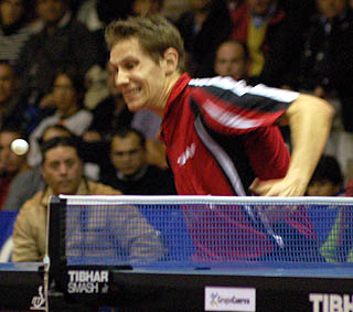 Robert Gardos fue un jugador clave en el triunfo cajista (GRJ) Robert Gardos fue un jugador clave en el triunfo cajista (GRJ)