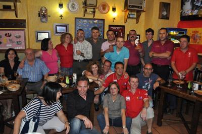 Miembros de los Trotanoches en el aniversario del pasado año 