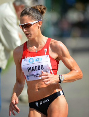 Ainhoa Pinedo en plena competición 