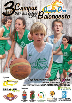 Cartel de la tercera edición del Campus Pres Basket 