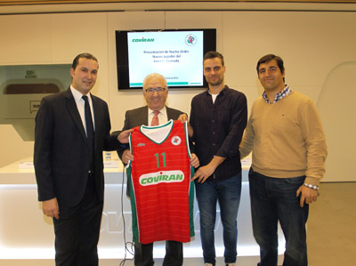 Nacho Ordín, durante su presentación como jugador del Covirán 