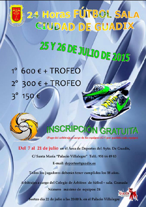 Cartel del torno de fútbol sala 