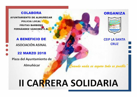Cartel de la II Carrera Solidaria del CEIP Santa Cruz