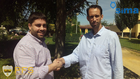El Presidente del Sima Peligros, José Cervera la da la bienvenida al nuevo responsable de marketing (PFS)