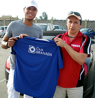 Luis Fabiano junto a Pedro Marcos Correa (GRJ) Luis Fabiano junto a Pedro Marcos Correa (GRJ)