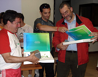 Paquillo Fernández durante el acto de reconocimiento Paquillo Fernández durante el acto de reconocimiento