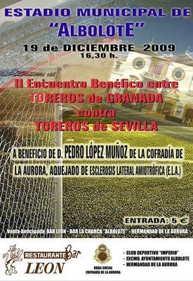 Cartel el partido de fútbol benéfico entre toreros (GRJ) Cartel el partido de fútbol benéfico entre toreros (GRJ)