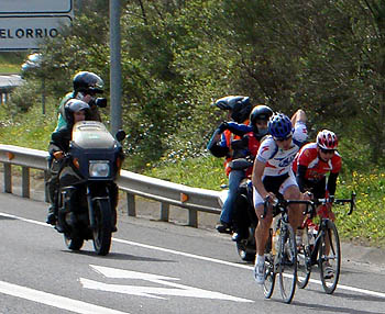 Benet durante su escapada en la prueba guipuzcoana (GRJ) Benet durante su escapada en la prueba guipuzcoana (GRJ)