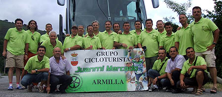 El grupo cicloturista Armilla Juanmi Mercado en una reciente salida (GRJ)