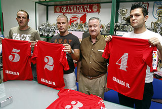 Torres, Molina y Guerra junto a Marsá en la presentación Torres, Molina y Guerra junto a Marsá en la presentación