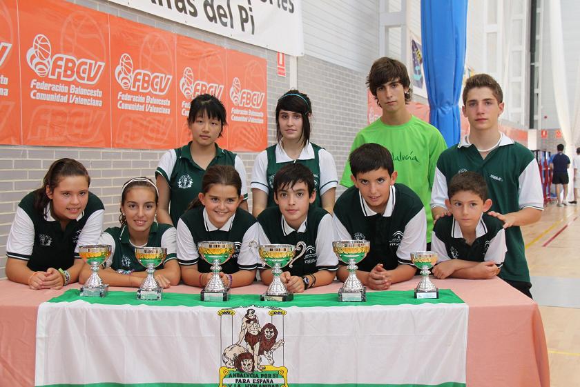Los integrantes de la Selección Andaluza posan con los premios Los integrantes de la Selección Andaluza posan con los premios